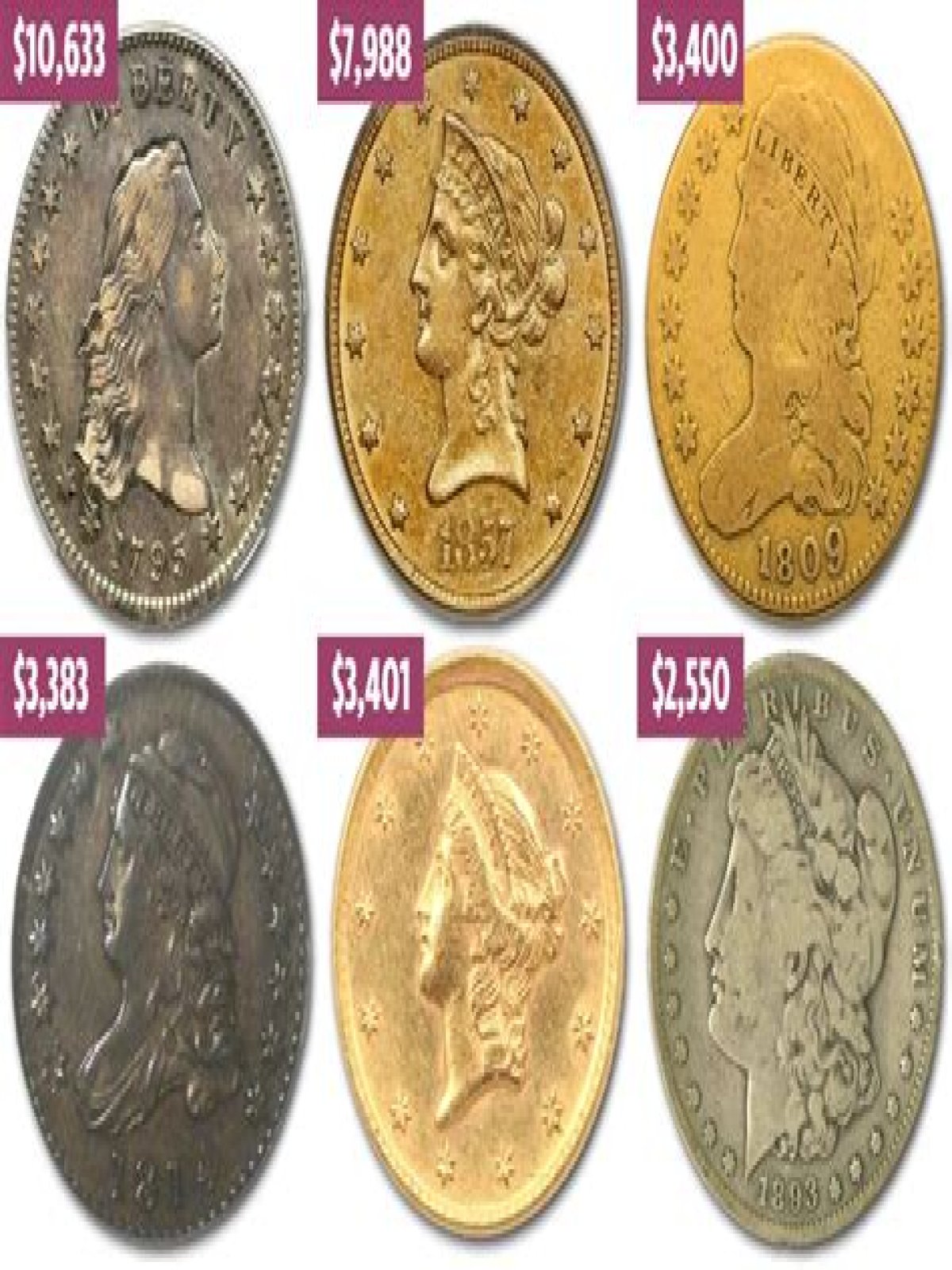 Top five coins worth between $9,000 and $144,000 - do you have one in your spare change?